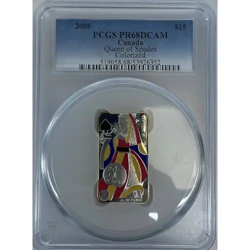 0.939oz Queen of Spades Silver Coin - Canada $15 -