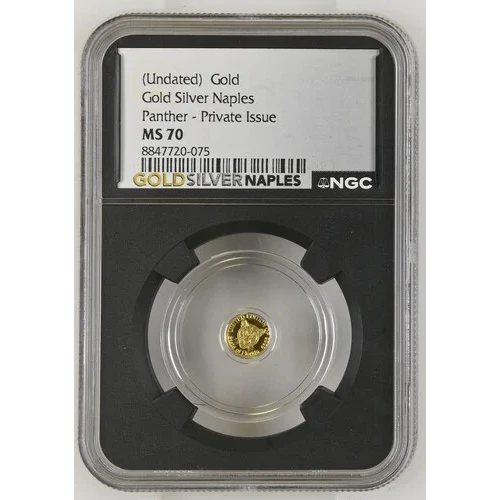 1/500 Ozt. Gold Silver Naples Panther-Private Issue MS70