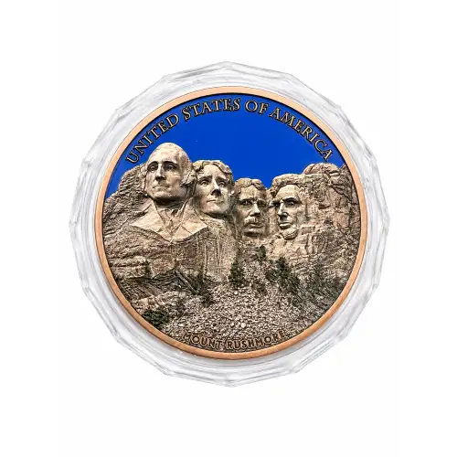 1 KG Mount Rushmore Colorized Copper in Capsule