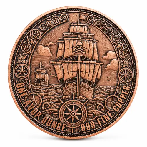 1 oz Antiqued Pirate Copper Round (3)