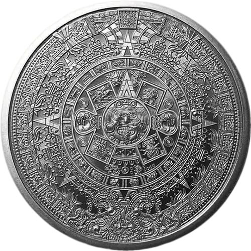 1 oz Aztec Calendar Silver Round (3)