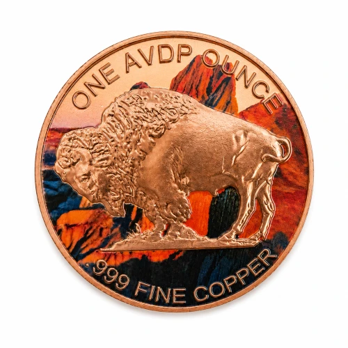 1 oz Colorized Buffalo Copper Round (3)