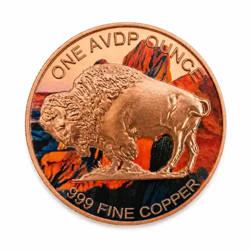 1 oz Colorized Buffalo Copper Round (3)
