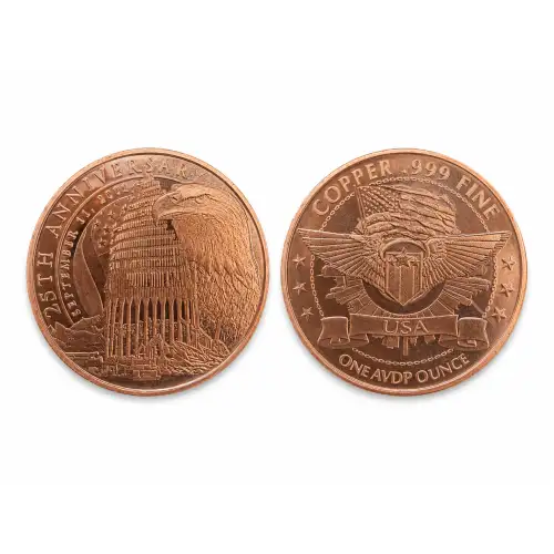 1 Oz Copper 25TH Anniversary 9/11