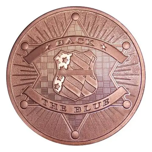 1 oz copper Back the Blue / wings