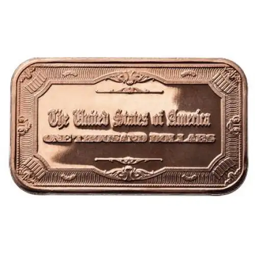 1 oz copper bar $1000 banknote / 1000 (2)