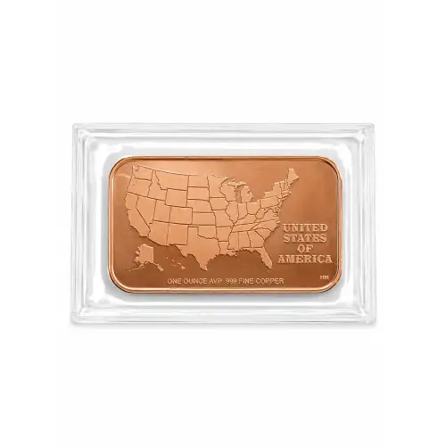 1 Oz Copper Bar Alaska State Flag