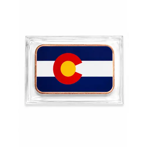 1 Oz Copper Bar Colorado State Flag (2)
