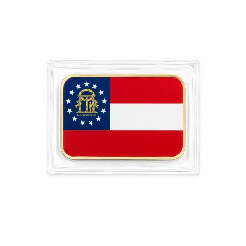 1 Oz Copper Bar Georgia State Flag  (2)