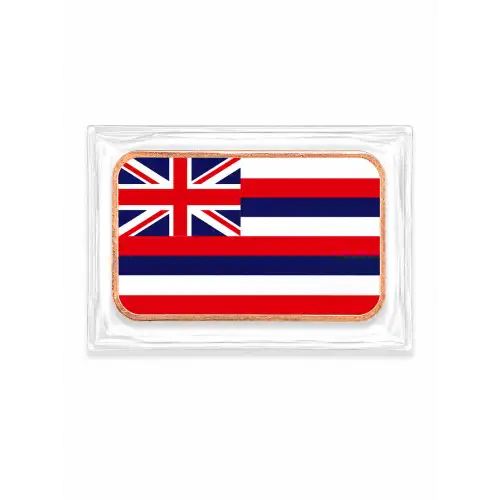 1 Oz Copper Bar Hawaii State Flag (2)