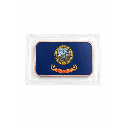 1 Oz Copper Bar Idaho State Flag  (2)