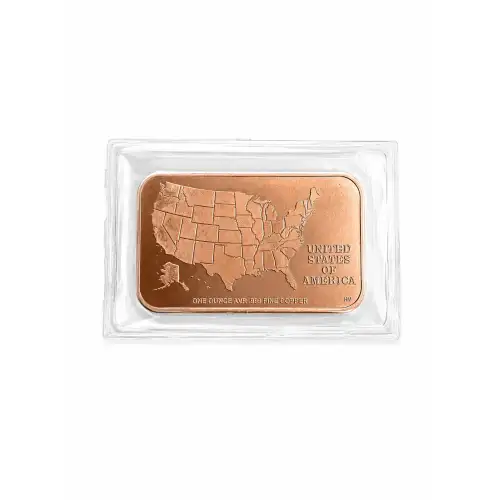 1 Oz Copper Bar Iowa State Flag (2)