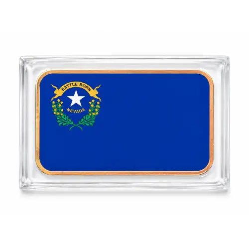1 Oz Copper Bar Nevada State Flag (2)