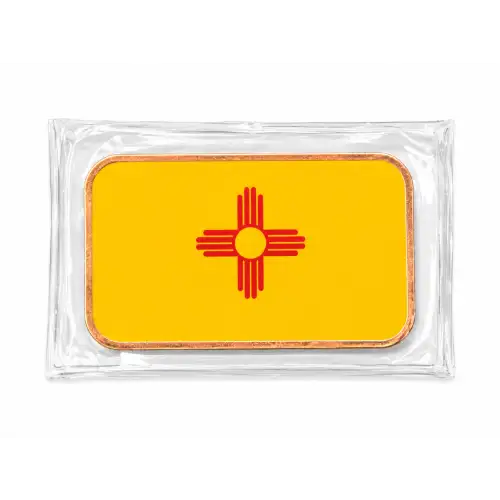 1 Oz Copper Bar New Mexico State Flag (2)