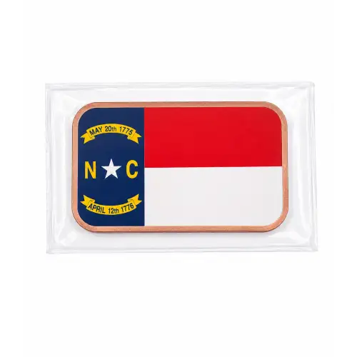 1 Oz Copper Bar North Carolina State Flag  (2)