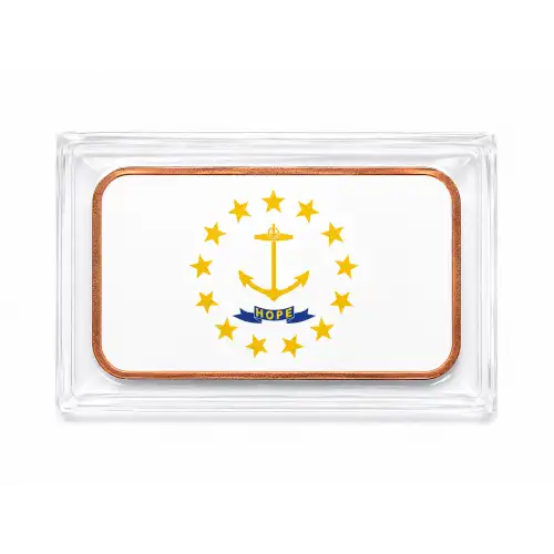 1 Oz Copper Bar Rhode Island State Flag (2)