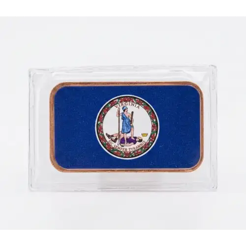 1 Oz Copper Bar Virginia State Flag (2)