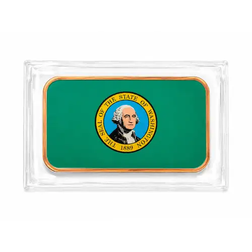 1 Oz Copper Bar Washington State Flag (2)