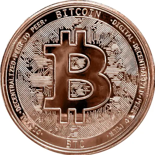 1 Oz Copper Bitcoin Round