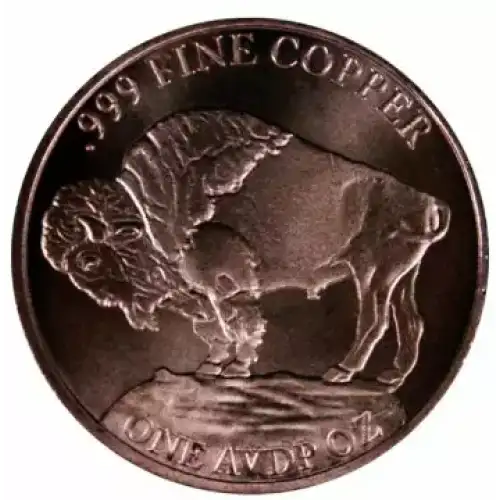 1 oz copper buffalo / wings  no date  (2)