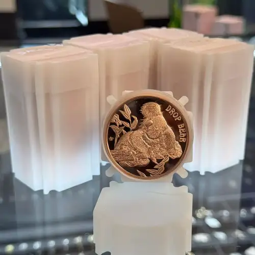 1 oz copper drop bear / cryptid  (2)