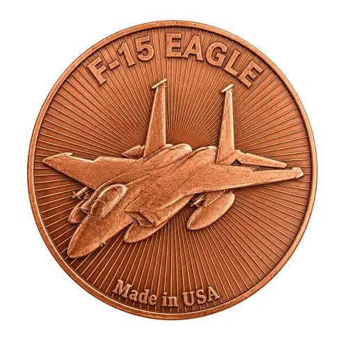 1 oz Copper Fighter Jet-F15 Eagle