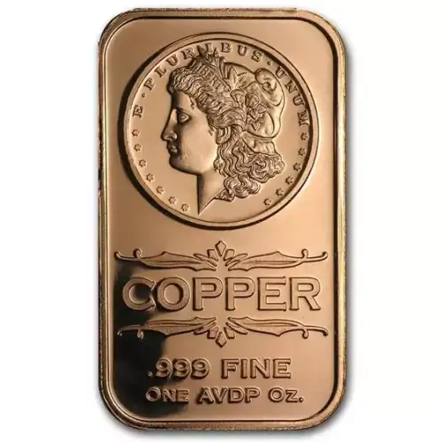1 oz copper morgan dollar bars/ wings