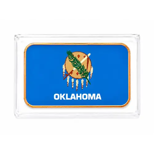 1 Oz Copper Oklahoma State Flag  (2)