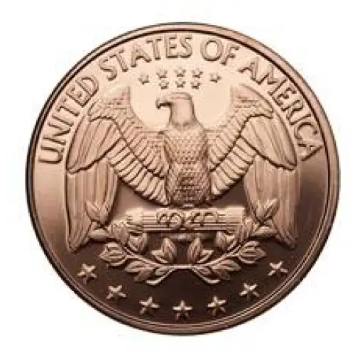 1 oz copper Quarter eagle rev/ wings