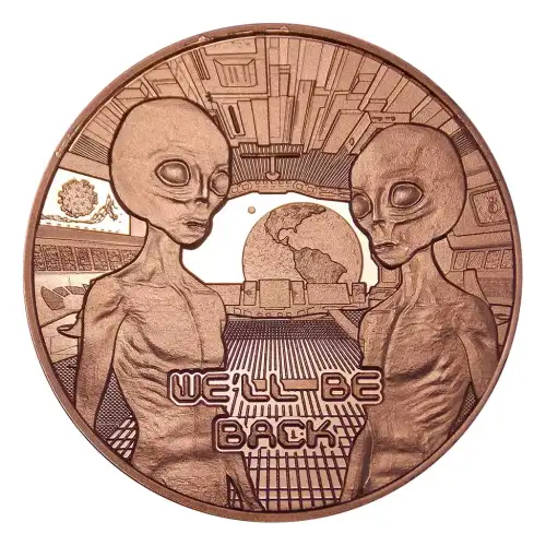 1 oz copper round area 51 we'll be back / wings