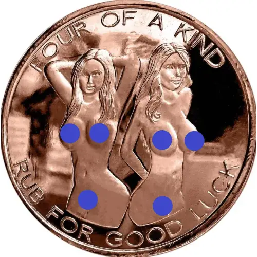 1 Oz Copper Round Four Of A Kind-HLM