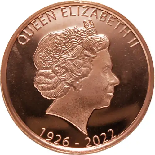 1 oz Copper Round Queen Elizabeth II