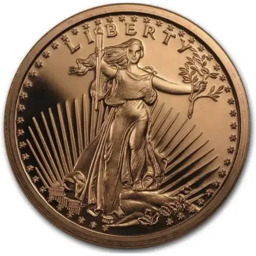 1 oz Copper Saint-Gaudens (Front Walking Liberty)