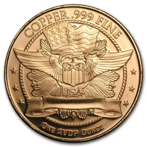 1 oz copper trade dollar / wings (2)