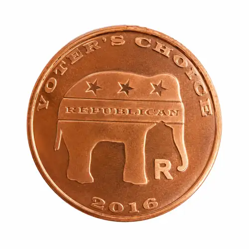 1 oz Copper Voter's Choice-Republican-Elephant (2)