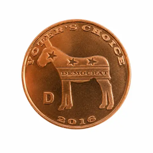 1 oz Copper Voter's Choice-Republican-Elephant