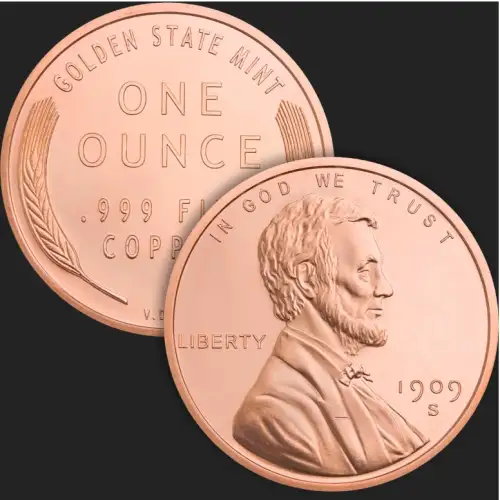 1 oz Lincoln Wheat Copper GSM