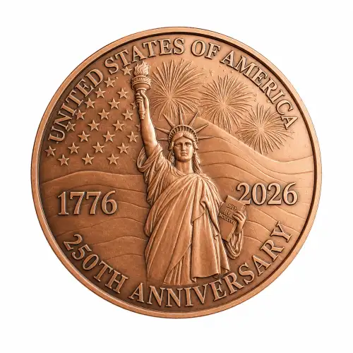 1 oz Round Copper 250th Anniversary