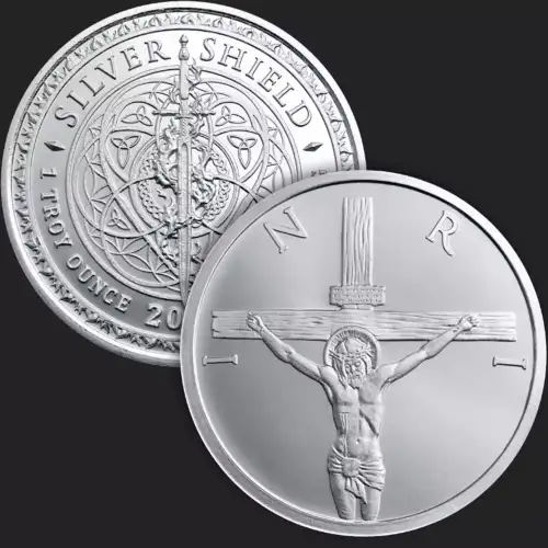 1 oz Silver GSM Jesus Crucifixion Silver Shield (3)
