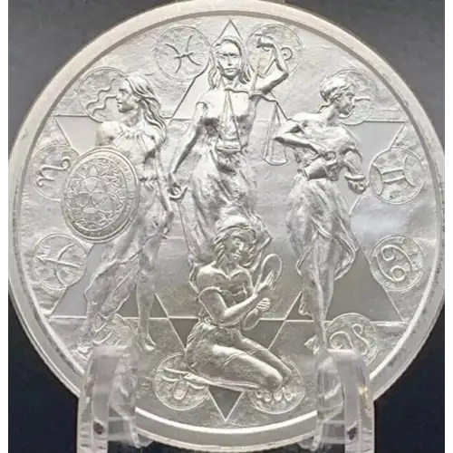 1 oz Silver GSM Silver Shields Zodiac Virtues (2)