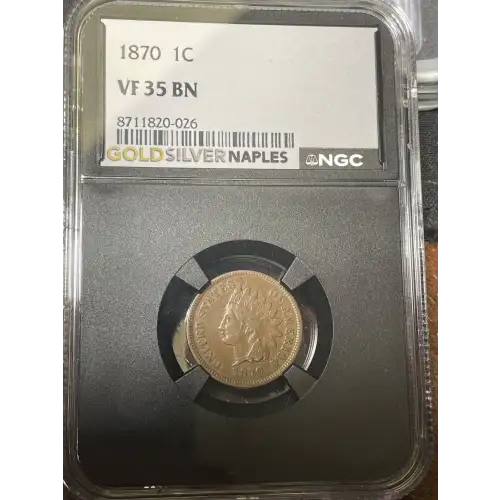 1870 Indian Cent 1C VF 35BN (S18A - B1)