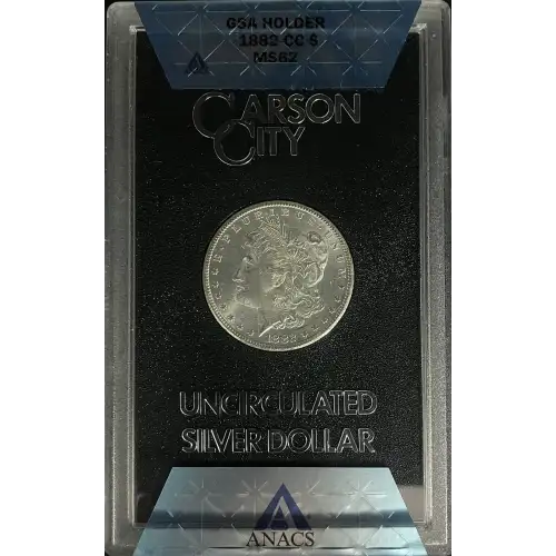 1882(CC) - 0.77oz Morgan Silver Dollar - GSA Holder ANACS MS62 (D-8)