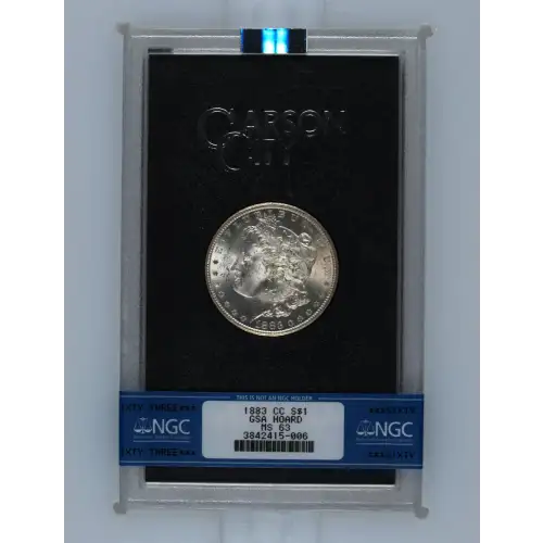 1883(CC) - 0.77oz Morgan Silver Dollar - GSA Hoard MS63 (D-8)