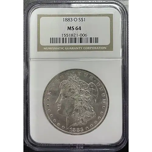 1883(O) - 0.77oz Morgan Silver Dollar - NGC MS64 (S12B-B12)