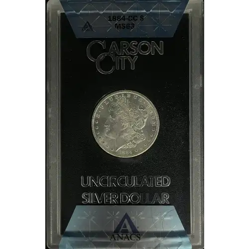 1884(CC) - 0.77oz Morgan Silver Dollar - GSA Holder ANACS MS63 (D-8)