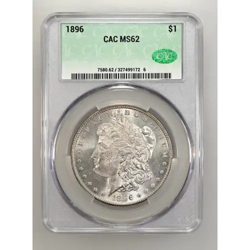 1896 Morgan Silver Dollar CAC MS-62