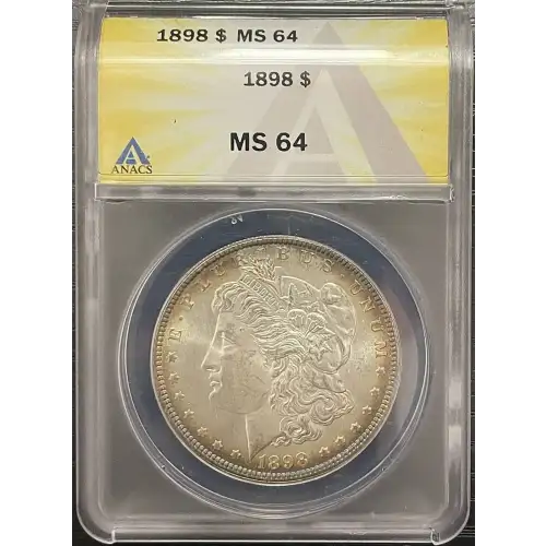 1898 Morgan Silver Dollar ANACS MS-64 ASW 0.77oz
