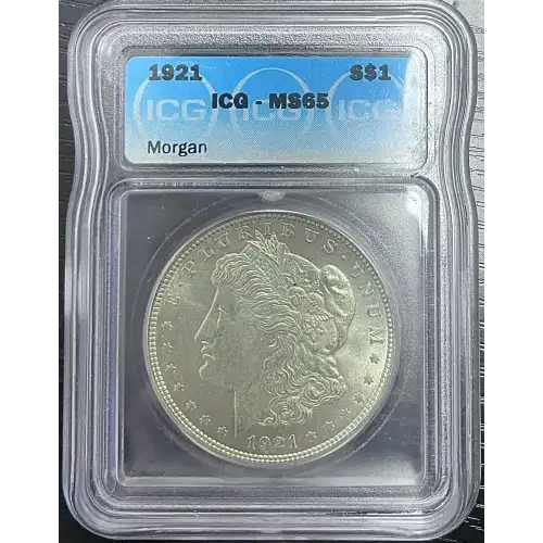 1921 Morgan Silver Dollar ICG MS-65 ASW 0.77oz