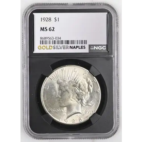 1928 $1 Peace Dollar MS62 (S18A - B1)