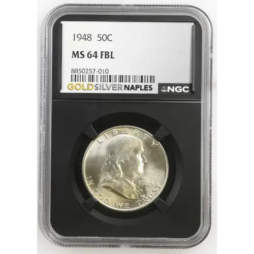 1948 - 0.3617oz Silver Franklin Half Dollar - NGC MS64 FBL (S13B-B1) (3)